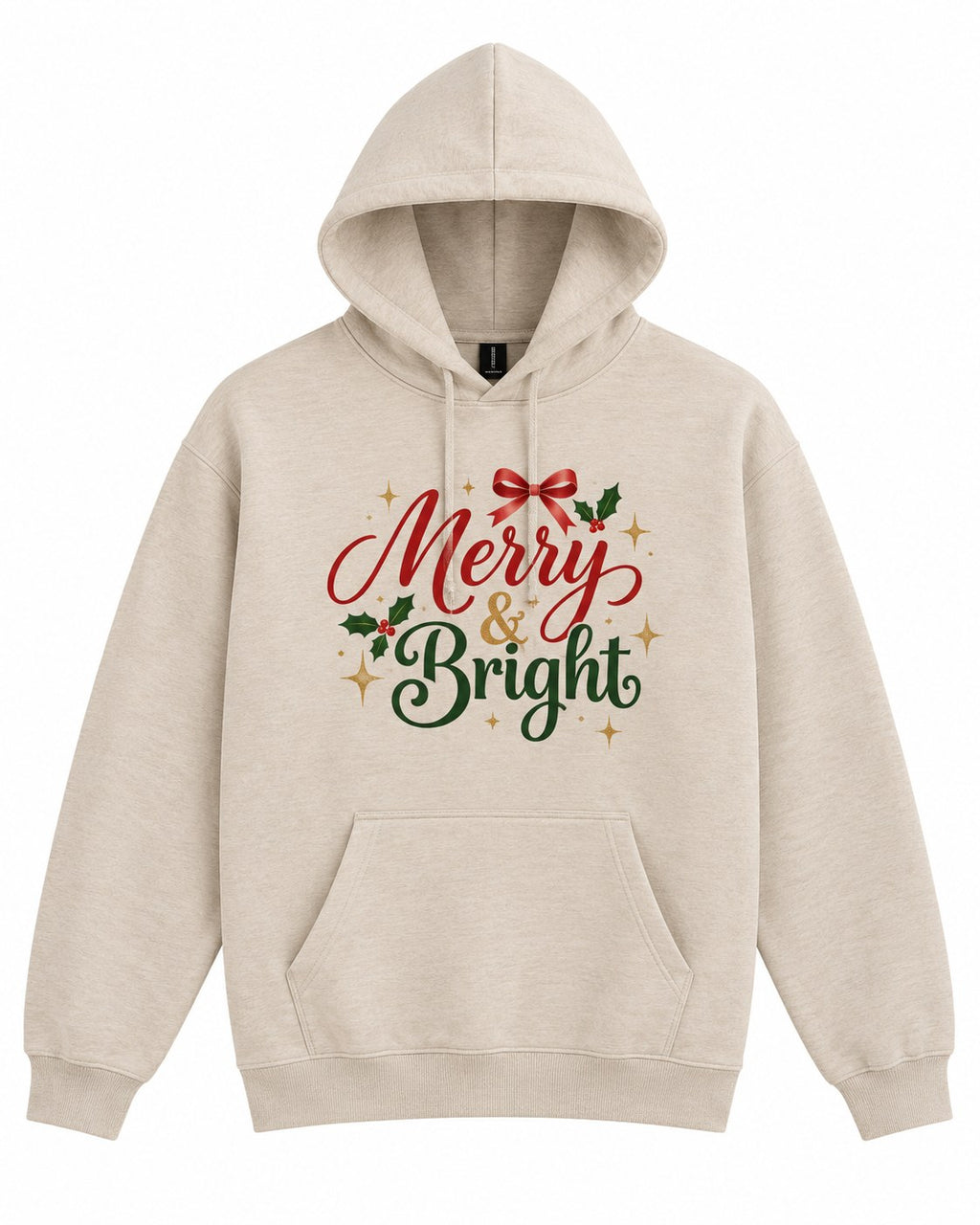 Sand Merry & Bright Christmas hoodie