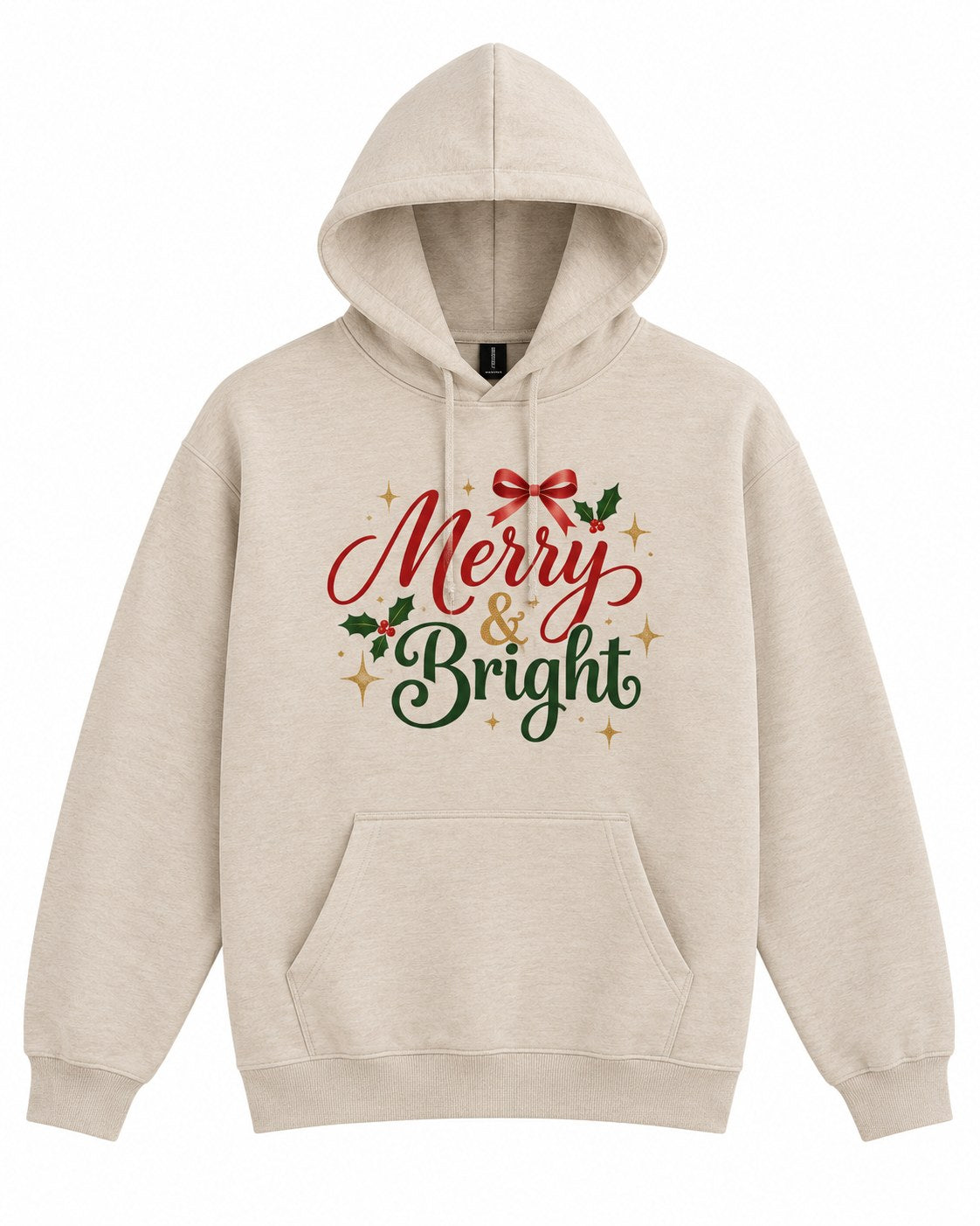 Sand Merry & Bright Christmas hoodie