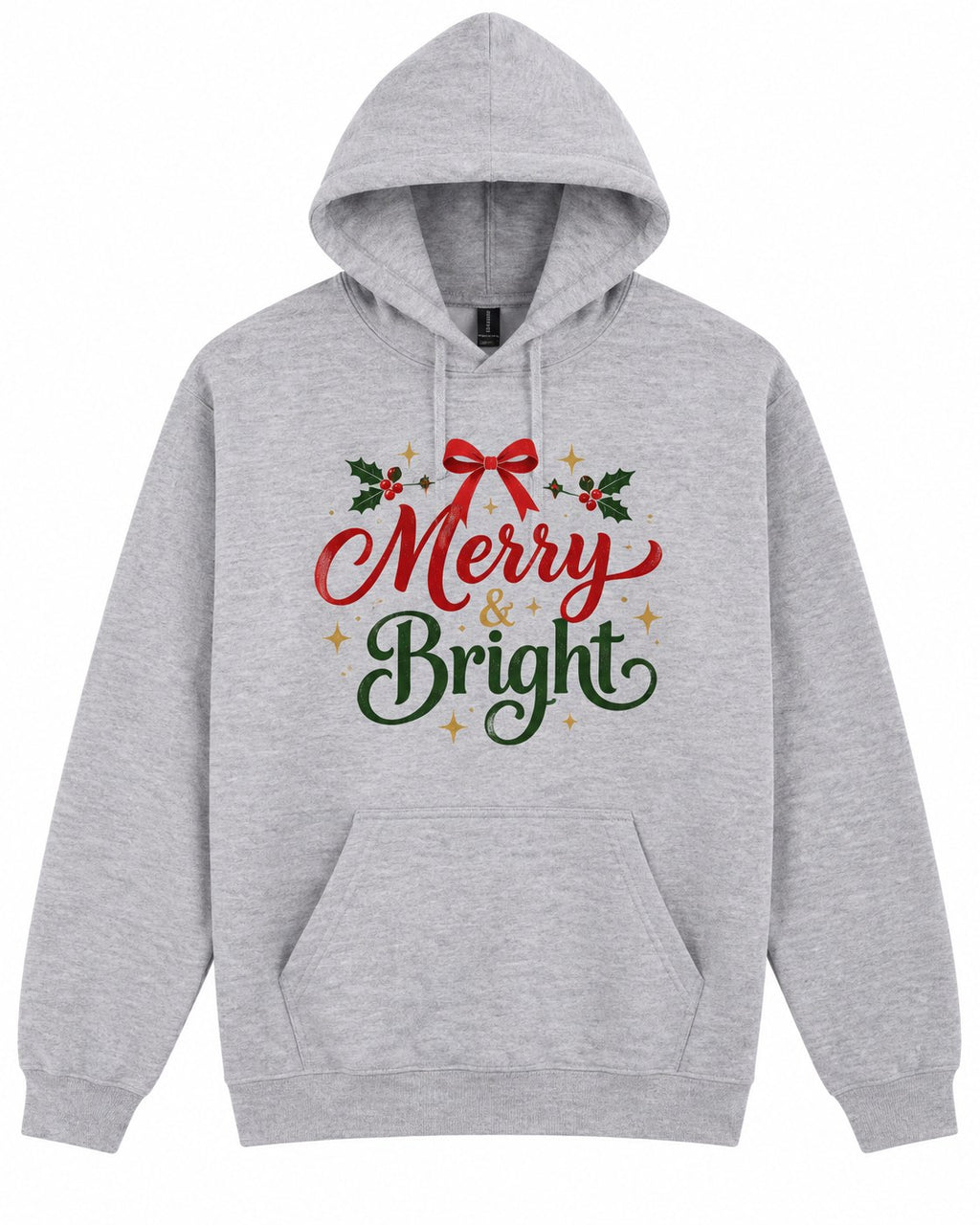 Sport Grey Merry & Bright Christmas hoodie