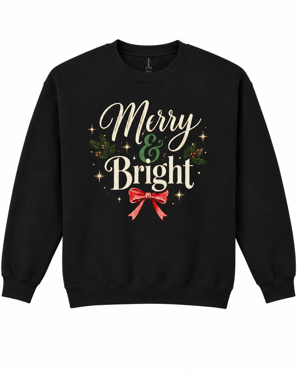 Black Merry & Bright Christmas crewneck sweatshirt