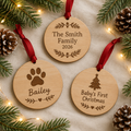 Personalized Christmas Ornaments (sample mockup)