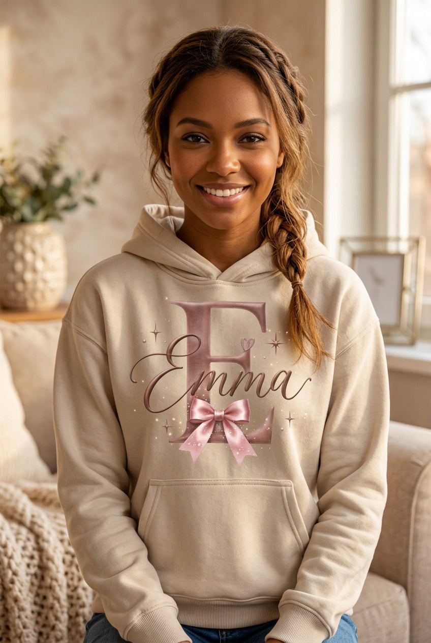 Sand personalized hoodie, styled photo